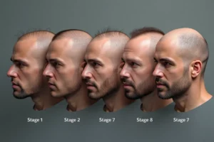 Etapy łysienia: Jak przebiega proces utraty włosów?
